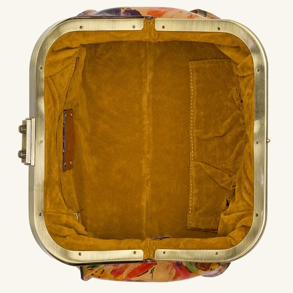 PATRICIA NASH Verbania Frame Leather Crossbody Rainforest Floral AUTHENTIC NWT - Picture 9 of 11